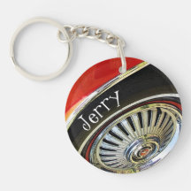 Vieux porte - clé rouge classique vintage d'abrégé porte-clefs