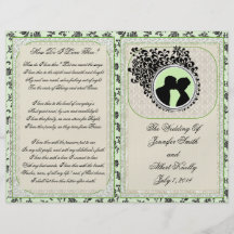 Vieux programme de mariage de bruyère de dentelle tract