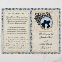 Vieux programme de mariage de Delft de dentelle Prospectus En Couleur