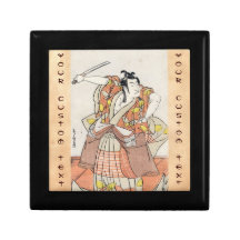 Vieux rouleau de guerrier vintage japonais frais d boîtes à babioles
