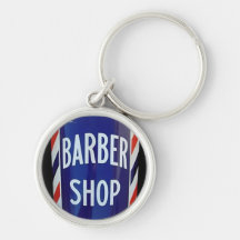 vieux signe de salon de coiffure porte-clés