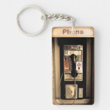 Vieux téléphone payant porteclés