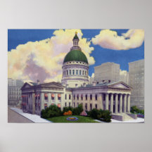 Vieux tribunal de St Louis Missouri Poster