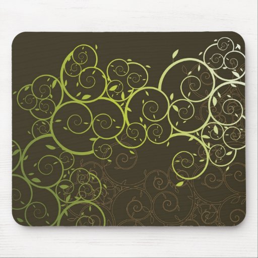 Vigne/motif en spirale ornementaux Mousepad modern Tapis De Souris