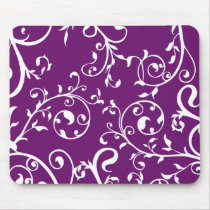 Vignes de tourbillonnement de KRW pourpres tapis de souris