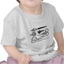 Vignette antique de ciseaux t-shirt