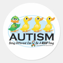 Vilain petit canard d'autisme autocollants