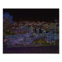 Ville dans la distance impression photo