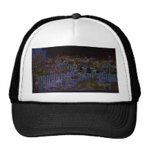 Ville dans la distance casquette de camionneur