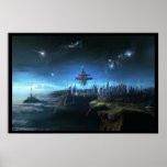 Ville dans les nuages affiches