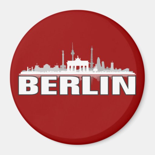 Ville de Berlin Skyline - aimant de réfrigérateur/