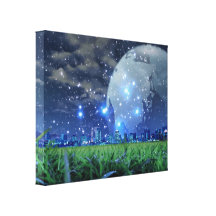 ville de clair de lune impressions sur toile