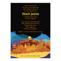 VILLE de JÉRUSALEM d'invitation de bat mitzvah de  invitations