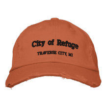 Ville de la ville de traversée de refuge, MI Chapeaux Brodés