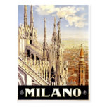 Ville de l'affiche italienne 1920 de voyage de Mil Cartes Postales
