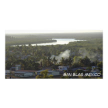 Ville de San Blas, rivière, palétuviers Photocarte Customisée