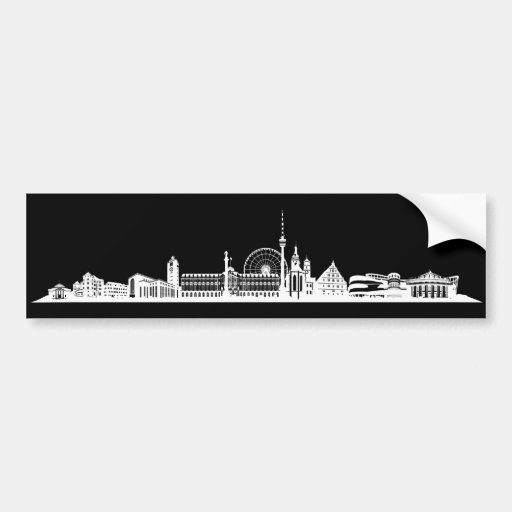 Ville de Stuttgart Skyline - autocollant de voitur Adhésif Pour Voiture