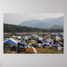 Ville de tente chez Shambhala Affiche