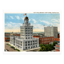 Ville hôtel et vue de Tampa, cru 1923 Carte Postale
