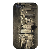 Ville noire et blanche iPhone 4 case