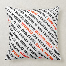 Villes autour du coussin du monde
