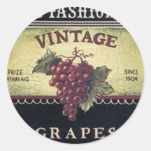 Vin de raisins de vieille mode, pourpre et noir vi adhésifs