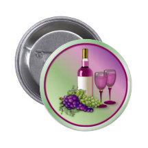 Vin et pain grillé de raisins badges