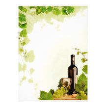 Vin et raisins invitations personnalisables