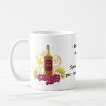 Vin et raisins mug