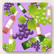 Vin et raisins sous-bock