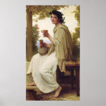 Vin potable de jeune dame posters