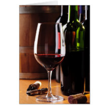 Vin rouge carte de vœux