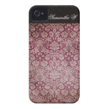Vin vintage de damassé, coque iphone personnalisé coque iPhone 4