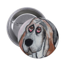 Vincent Basset Hound Badges Avec Agrafe