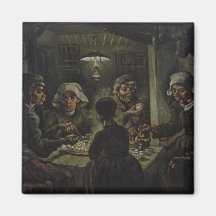 Vincent van Gogh - les mangeurs de pomme de terre Magnets Pour Réfrigérateur