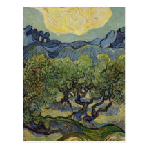 Vincent van Gogh - paysage avec les oliviers Cartes Postales