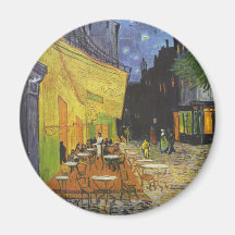 Vincent van Gogh - terrasse de café la nuit Aimant