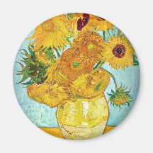 Vincent van Gogh - vase avec 12 tournesols Aimants