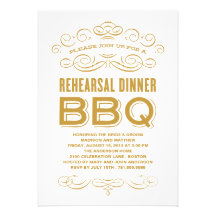VINTAGE BBQ | REHEARSAL DINNER BBQ CUSTOM ANNOUNCEMENTS