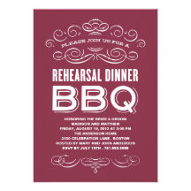 VINTAGE BBQ | REHEARSAL DINNER BBQ CUSTOM ANNOUNCEMENT