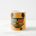 Vintage orange panda 3-D glasses Mug À Café