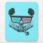 Vintage panda 3-D glasses Tapis De Souris