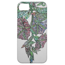 Vintage Style Stained Glass Morning Glory iPhone 5 Case