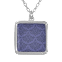 Violette bleue de rétro Flourish Colliers Personnalisés