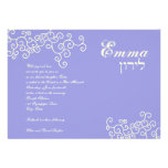 Violette hébreue d'Emma d'invitation de bat mitzva