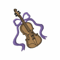 Violon avec le ruban polos brodés