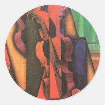 Violon et guitare par Juan Gris, cubisme vintage Autocollants