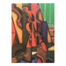 Violon et guitare par Juan Gris, cubisme vintage Invitations