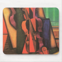 Violon et guitare par Juan Gris, cubisme vintage Tapis De Souris