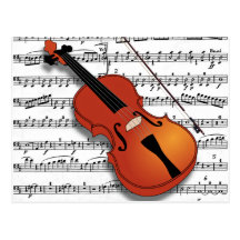 Violon Lover_ Carte Postale